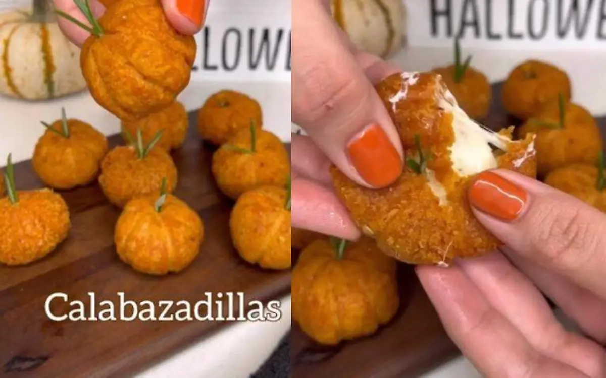 Las calabazadillas son un platillo perfecto para cualquier convivio de Halloween Captura de pantalla TikTok @